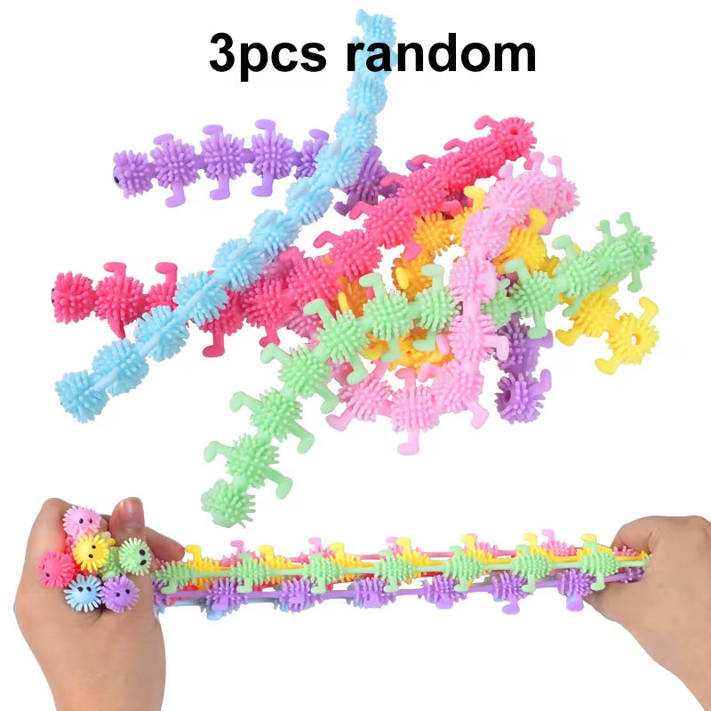 Cute Caterpillar Unicorn Animals Squishy Kids Sensory Fidget Decompression Toys for Children Adults Autism Stress Relief Gifts