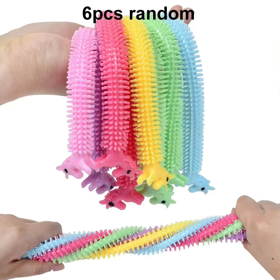 Cute Caterpillar Unicorn Animals Squishy Kids Sensory Fidget Decompression Toys for Children Adults Autism Stress Relief Gifts