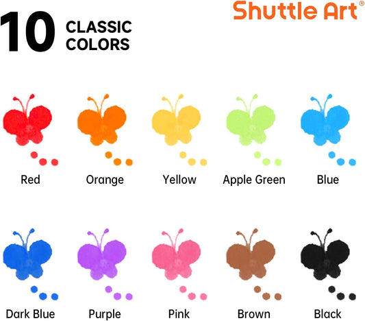 Dot Markers, 10 Colors Bingo Daubers with Dot Coloring Book for Toddler Art Activities, Non-Toxic Washable Coloring Markers for Preschool Kids Learning Educational Supplies