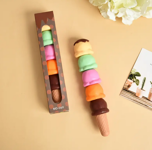 Ice-Cream Cone Multicolour Highlighters (May come in new packaging)