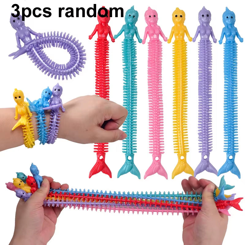 Cute Caterpillar Unicorn Animals Squishy Kids Sensory Fidget Decompression Toys for Children Adults Autism Stress Relief Gifts