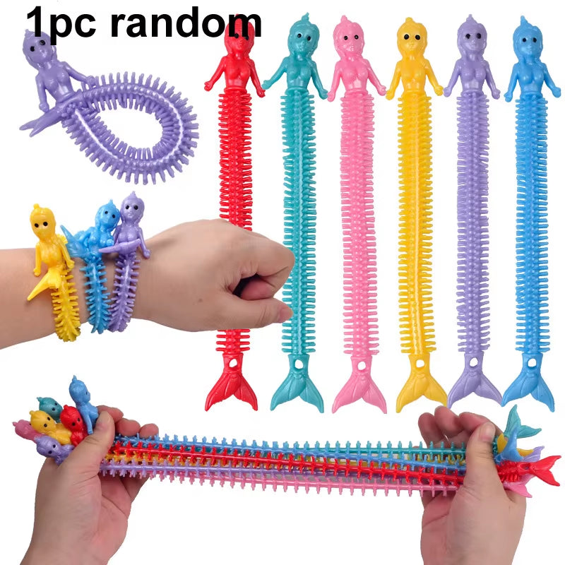 Cute Caterpillar Unicorn Animals Squishy Kids Sensory Fidget Decompression Toys for Children Adults Autism Stress Relief Gifts