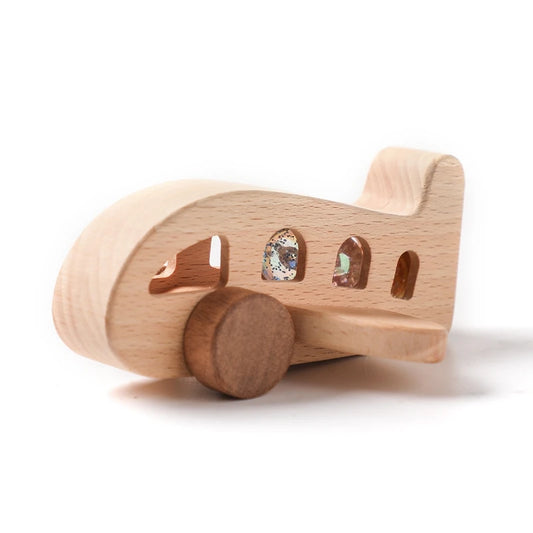 Baby Wooden Montessori Toys Beech Wooden Tyrannosaurus Rex Dinosaur Car Teether Educational Toys Children Teethering Baby Gift