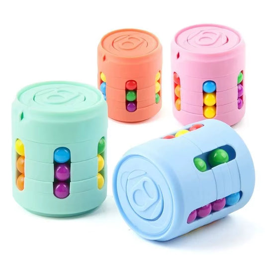 Multiple Functions Fidget Spinner Magic Colorful Beans Finger Spinning Relieves Stress Decompression Tool for Children and Adult