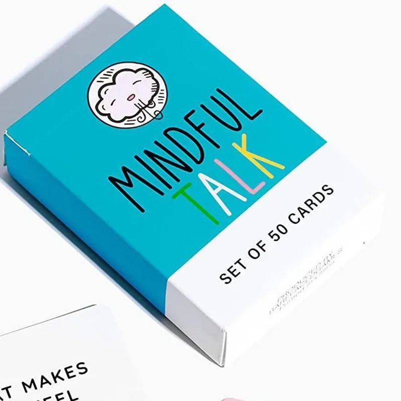 50 Cards Mindful Talk English Version of Mindful Talk Children'S Card Game Family Party Leisure Cards Gifts