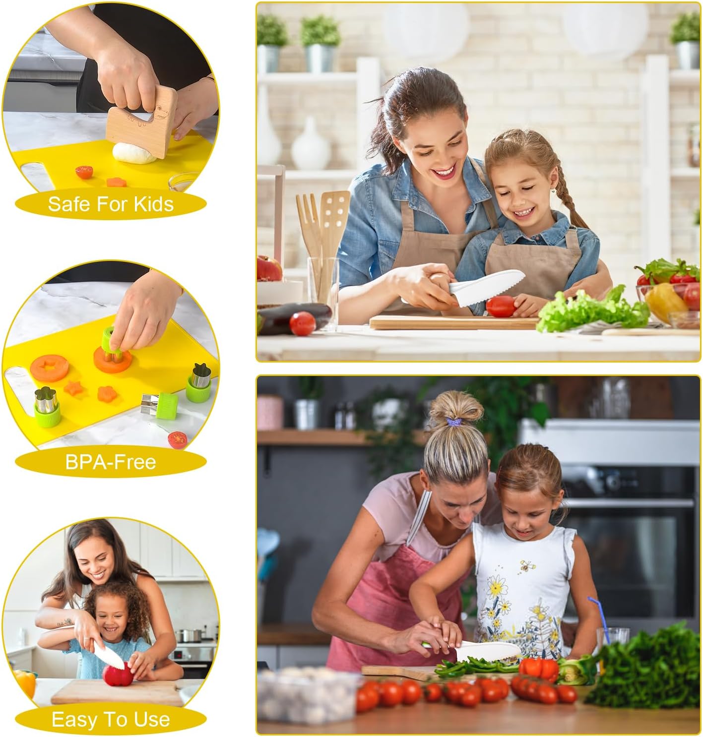 27-Piece Montessori-Inspired Kids Cooking Set with Safe Knives and Kitchen Tools for Toddlers