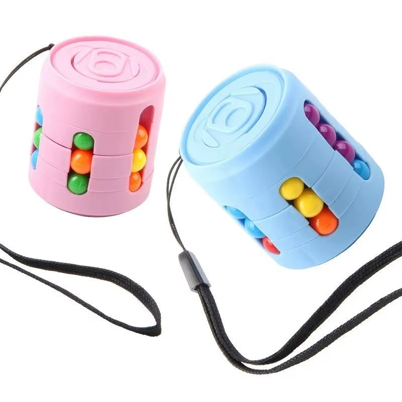 Multiple Functions Fidget Spinner Magic Colorful Beans Finger Spinning Relieves Stress Decompression Tool for Children and Adult
