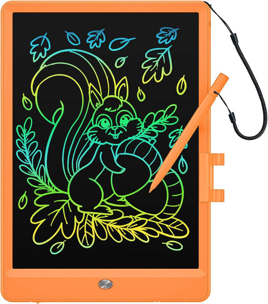 10-Inch LCD Writing Tablet - Colorful Doodle Board, Erasable and Reusable Electronic Drawing Pad, Educational Learning Toy for Children Ages 3-7
