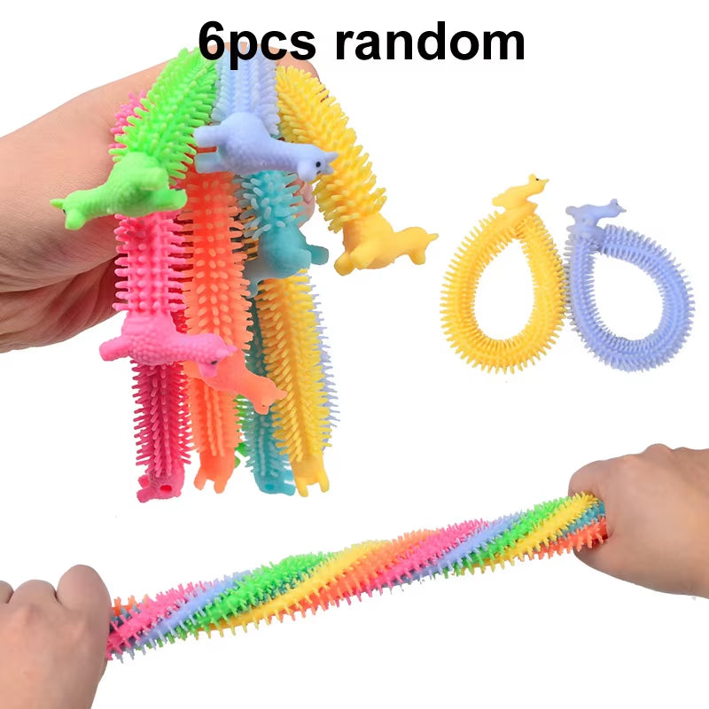 Cute Caterpillar Unicorn Animals Squishy Kids Sensory Fidget Decompression Toys for Children Adults Autism Stress Relief Gifts