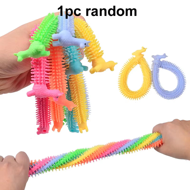 Cute Caterpillar Unicorn Animals Squishy Kids Sensory Fidget Decompression Toys for Children Adults Autism Stress Relief Gifts