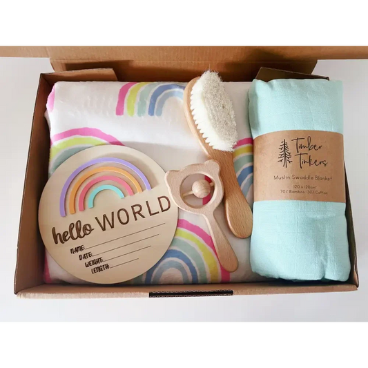 Large Baby Gift Box - Rainbow
